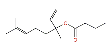 3,7-Dimethyl-1,6-octadien-3-yl butyrate